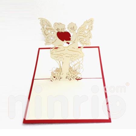 Love angels 3d pop-up card
