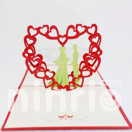 Happy wedding 3d pop-up card