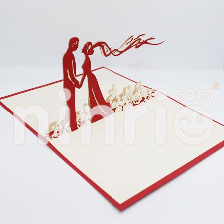 Wedding in garden 3d pop-up 