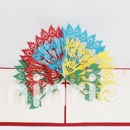 Peacock 3d Pop Up Card