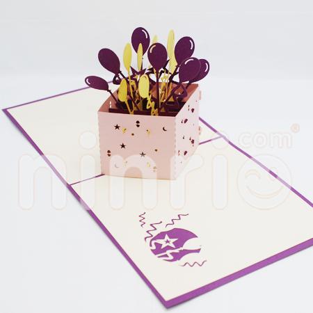 Balloon box 3d pop-up card