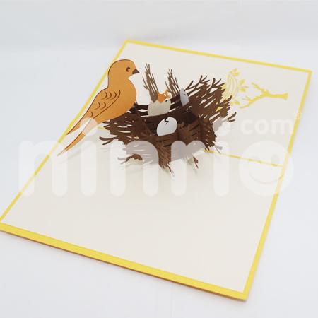 Bird Nest 3d Pop Up Card