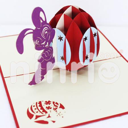 Easter bunny 3d pop-up card