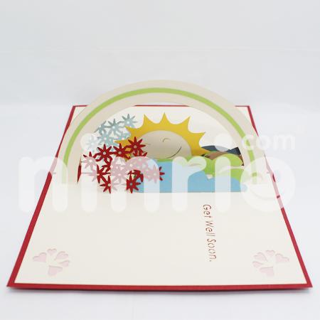 Get well soon 3d pop-up card