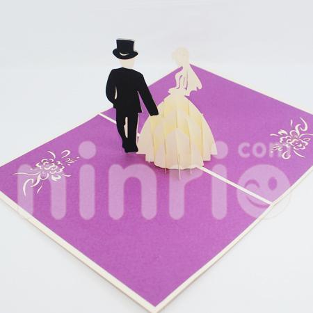 Luxury wedding 3d pop-up card