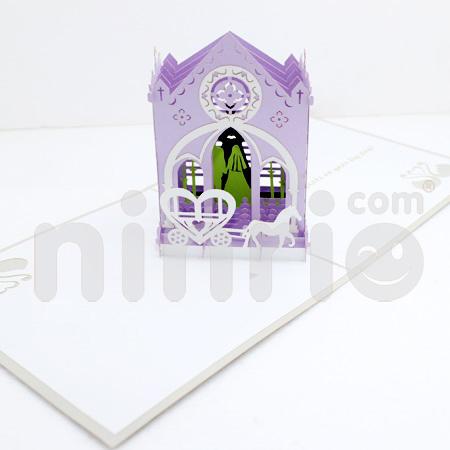 Wedding church 3d pop-up card