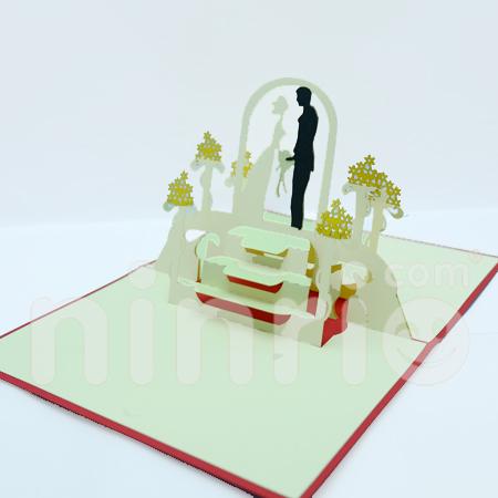 Wedding stage 3d pop-up card