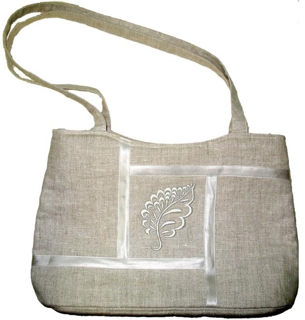 Natural linen tote  bags