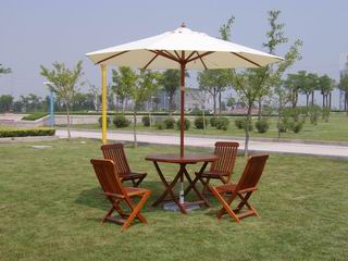 wood garden umbrella