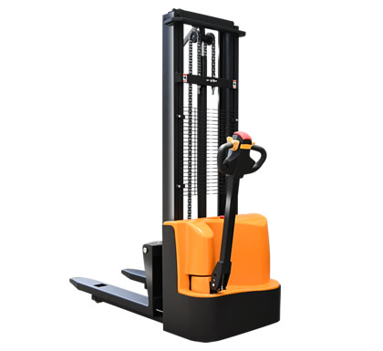 Electric pallet stacker walkie type