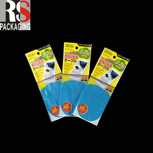 wholesale Custom printed OPP plastic packing bags with header and self adhesive