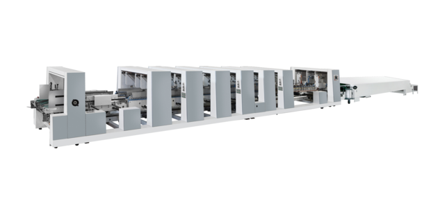 Grouping type Automatic new product Separated Motor Control food container Folder Gluer Machine For 