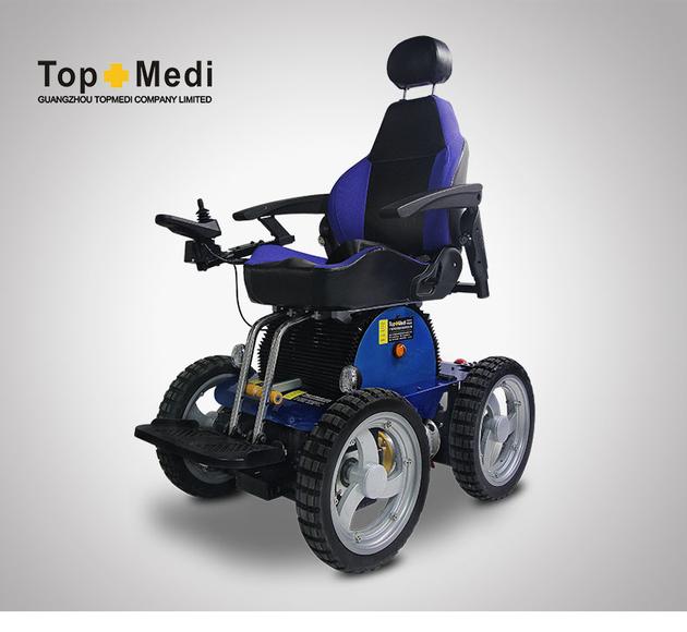 Topmedi TEW001 4 Wheel Stairs Climbing Beach Electric Wheelchair with Li-ion Battery Pack 