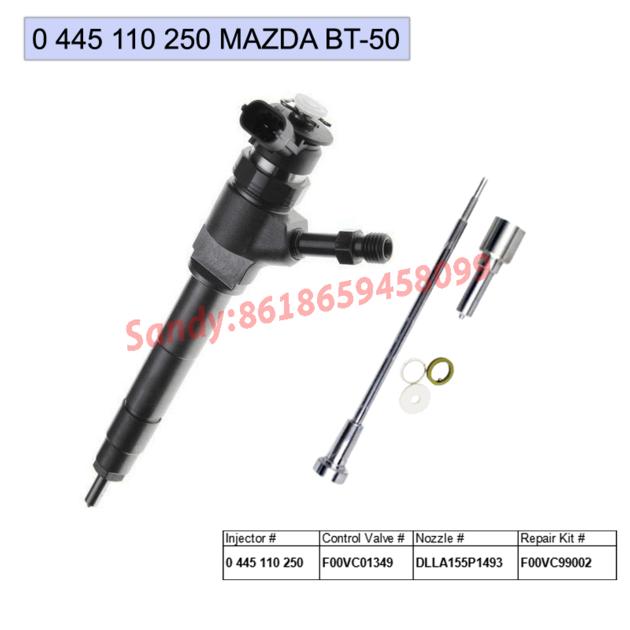 common rail injectors repair kits 0445110059 aftermarket diesel injectors fits for MAZDA BT-50 