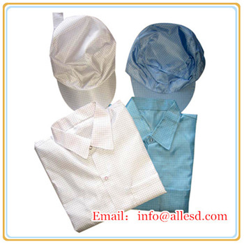 White/Blue Industrial Working cleanroom ESD Jacket/Garment