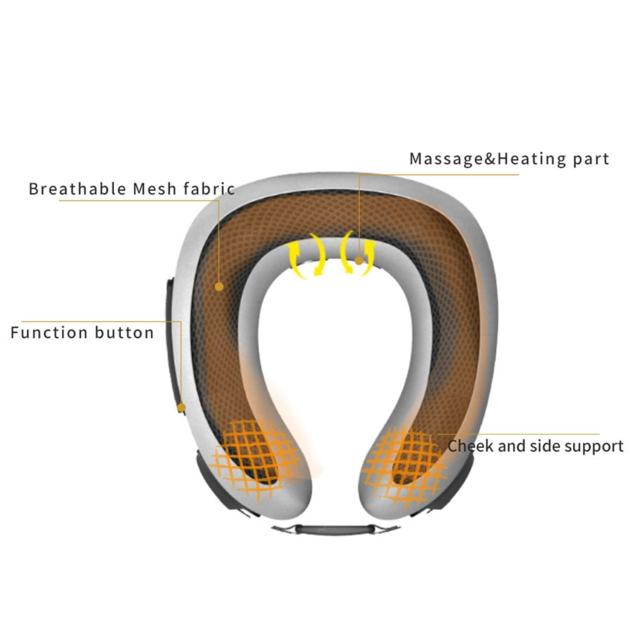 graphene kneading heating neck memory foam massage pillow