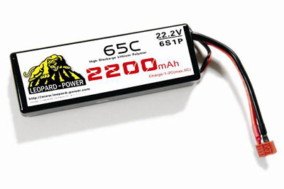 Leopard Power rc lipo battery for rc helicopter 2200mah-6S-65C