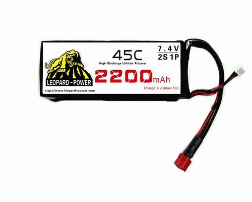 Leopard Power rc lipo battery for rc helicopter  2200mah-2S-45C