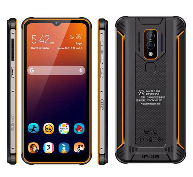 6.08inch rugged explosion-proof phone cheapest factory android Octa-core IP68  with NFC SOS function