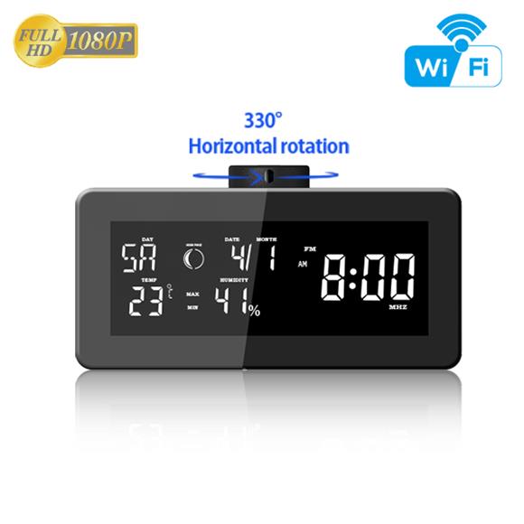 Super hot hidden camera with FM radio function rotatable len wifi nanny camera