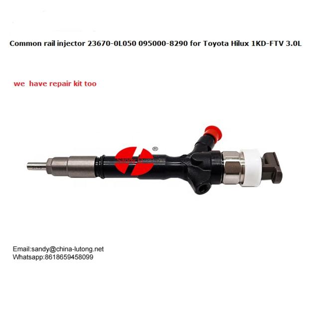common rail injector 23670-0L050 for Toyota Hilux 1KD-FTV3.0L