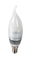 1*2W LED Candle Light LED E14 Base Aluminium Base Glass