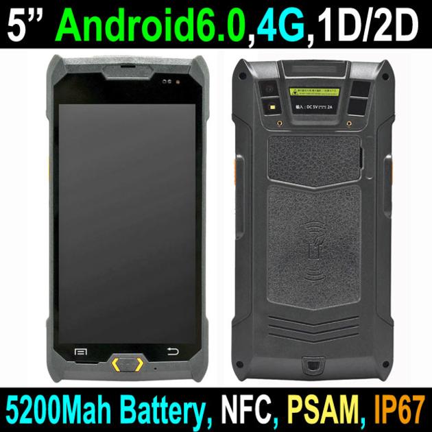 5 inch PDA&Handheld HIDON android9 Octa core with NFC and 2D Barcode scanner