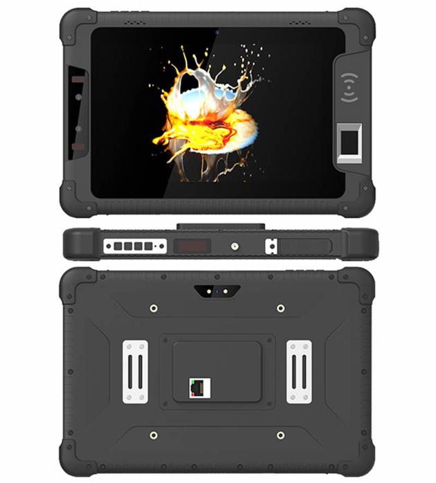  8 inch rugged tablets cheapest factory android NFC with optional 2D barcode FBI fingerprint scanner