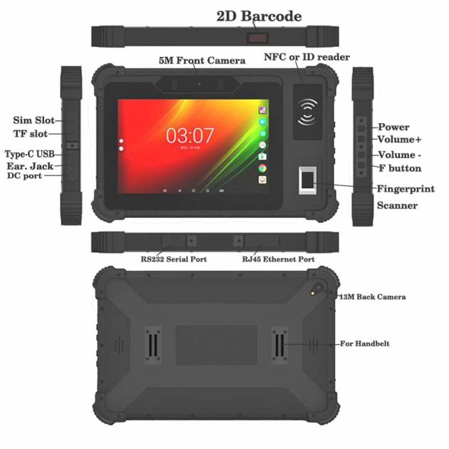 8inch Android 11 With GMS Rugged