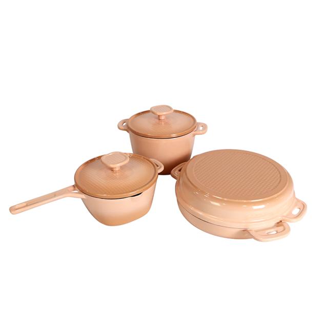 Enamel 6 Piece Cast Iron Pots