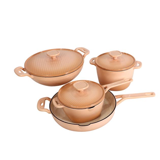 Enamel 6 Piece Cast Iron Pots