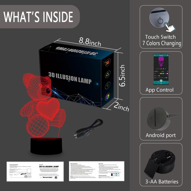 Smart 3D Lamp RGB 16 Million