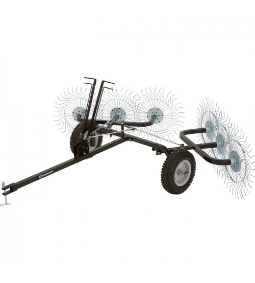 Strongway Acreage Rake - 60in.W, 6 Tine Reels