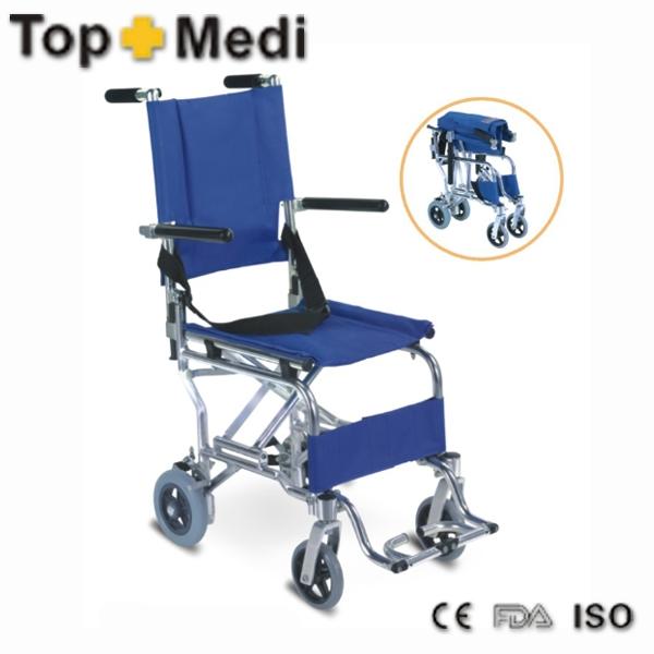 TAW807LABP Aluminum Lightweight Portable Transit Airplane Airsle Wheelchair