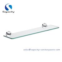 bathroom glass shelves