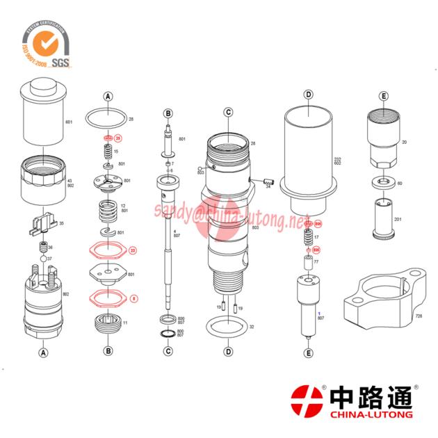 Cummins Injector 4942359 0445120122 Bosch Fuel Common Rail Spare Parts for YuTong KingLong Bus 