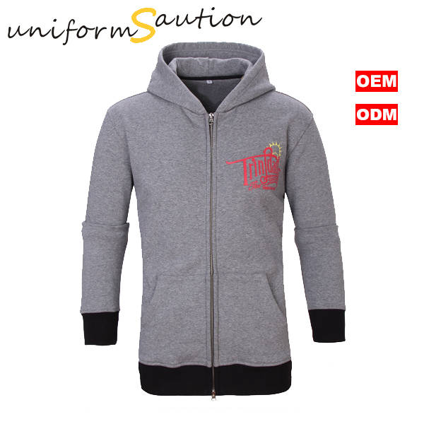 Custom design corporate cotton fleece hooded jacket