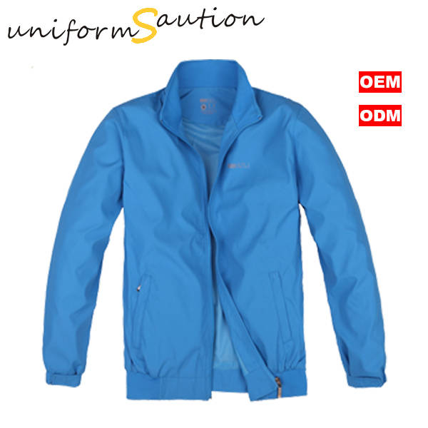 Custom work uniforms polyester blue windbreaker