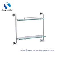 dual glass shelves
