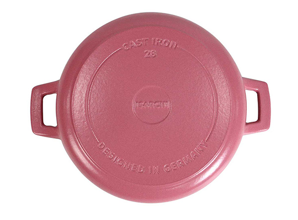 Magenta Enameled Cast Iron Frying Pan