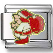enamel Father Christmas Charms