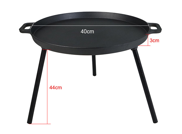 Outdoor Camping Cast Iron Barbecue Plate