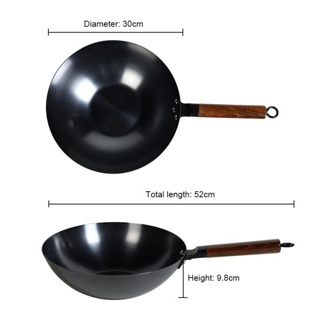 Nonstick Lightweight Rustproof Carbon Steel Wok