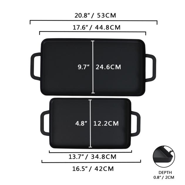 Stove Top Double Burner Carbon Steel
