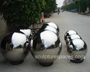 stainless steel sphere and sculpture