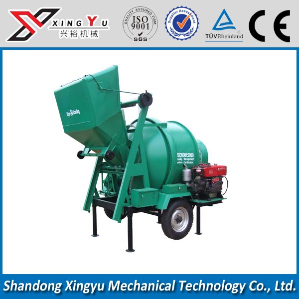automatic type diesel motor concrete mixer machine