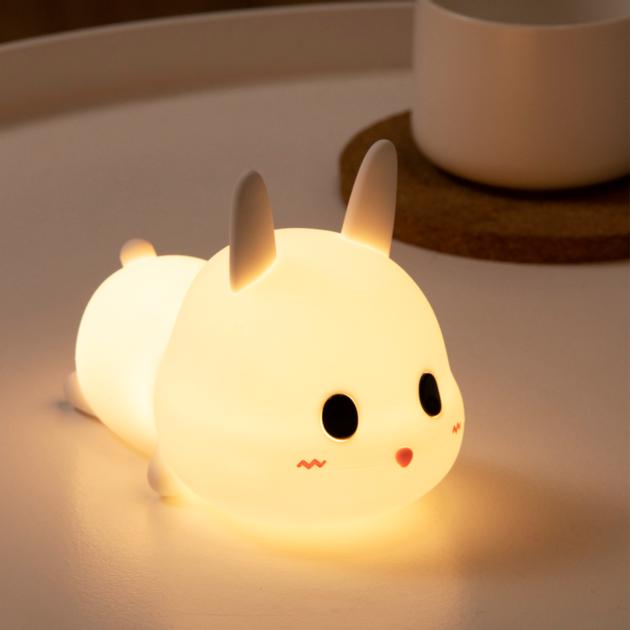 New Unique Cute Silicone Kids LED Bunny Night Lamp