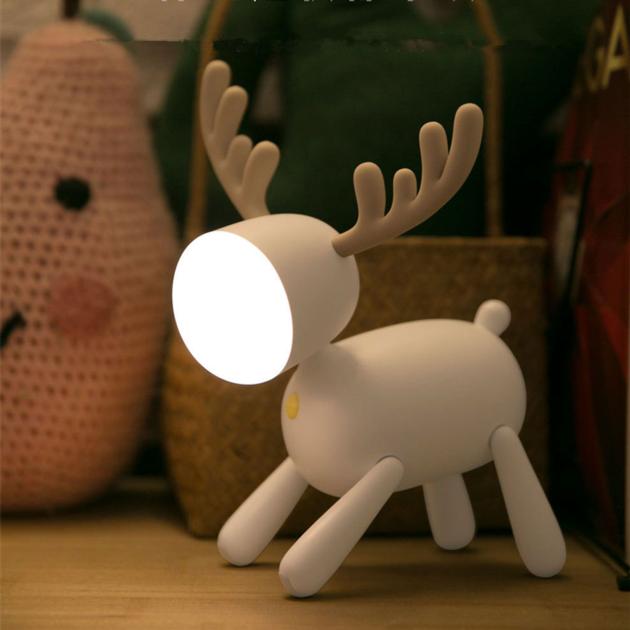 Novelty Reindeer Kids LED Reading Lamp USB Rechargeable
