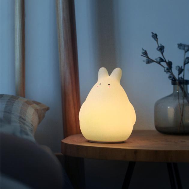 Colorful White Rabbit Silicone LED Night Lamp
