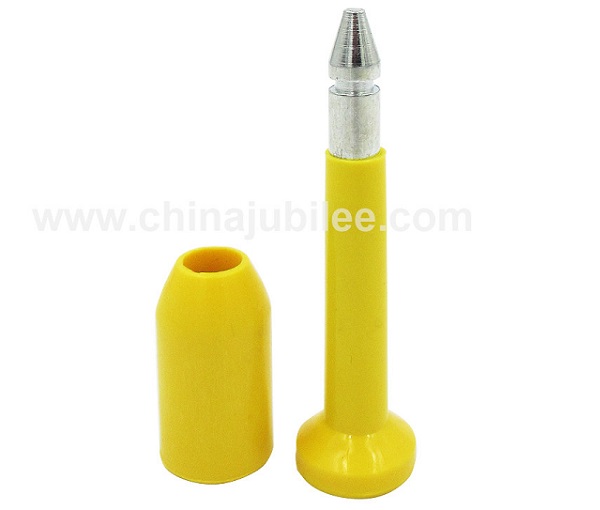 B111 high security bolt seal C-TPAT ISO 17712 laser printing with logos barcode serial number upon